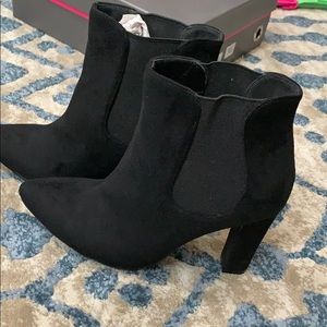 Brand New - Black Suade booties.
